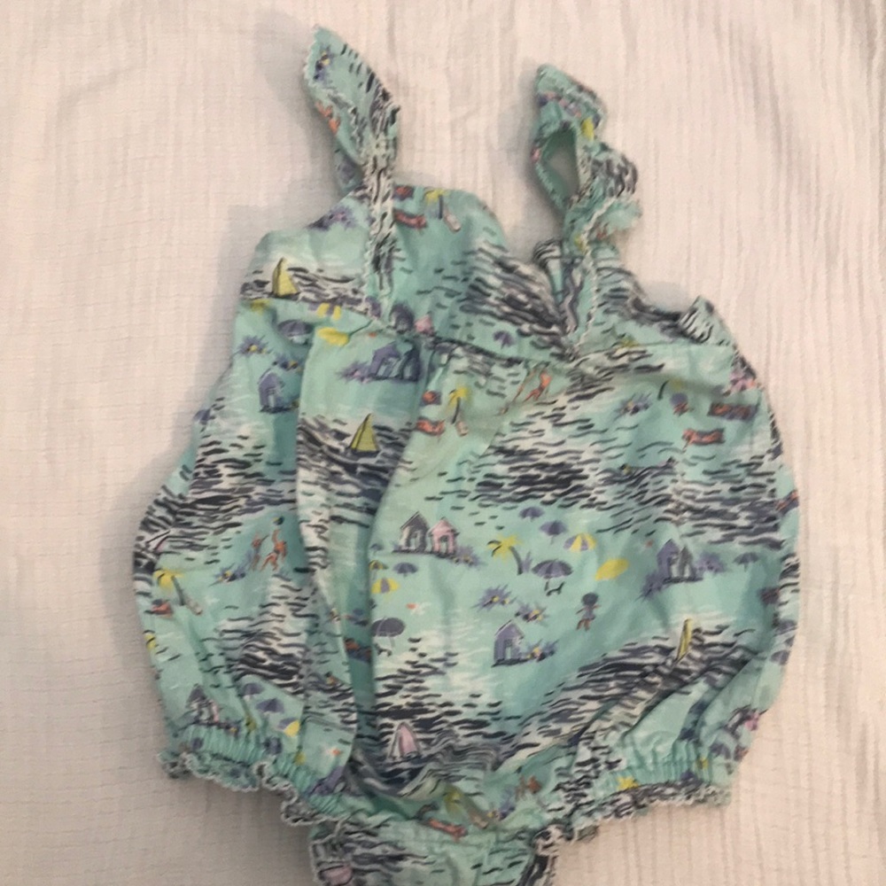 Old Navy Sailboat romper, 6-12M
